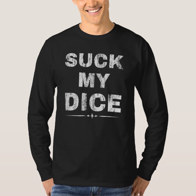 Camiseta Chupa Meu Dado Jogo De Tabuleiro Rpg De Mesa Calab (Frente)