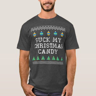 Camiseta Chupa meus Casais de Natal amantes de humor adulto