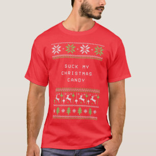 Camiseta Chupa meus Casais de Natal amantes de humor adulto