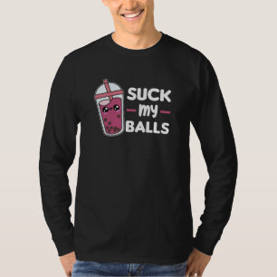 Camiseta Chupa minhas bolas - Chá Kawaii Boba Tea Love
