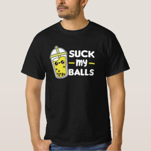 Camiseta Chupa minhas bolas - Chá Kawaii Boba Tea Love