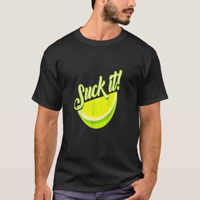 Camiseta Chupa o Limão verde mexicano com limão (Frente)