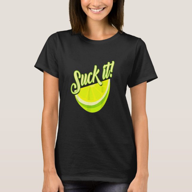 Camiseta Chupa o Limão verde mexicano com limão (Frente)