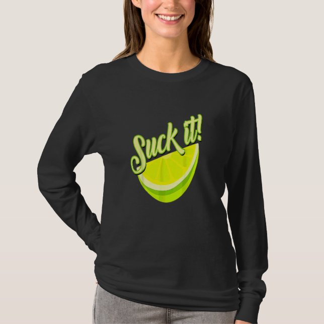 Camiseta Chupa o Limão verde mexicano com limão (Frente)