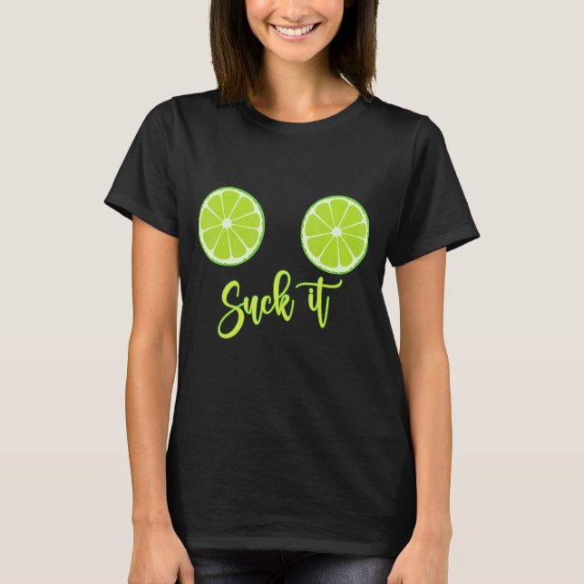 Camiseta Chupa o Limão verde mexicano com limão (Frente)