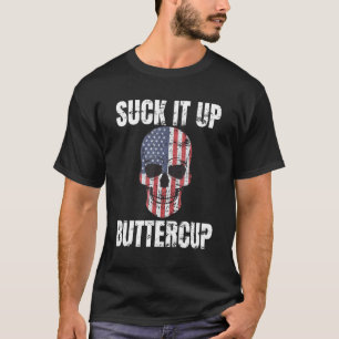 Camiseta Chupa-o Mantebreu Crânio Patriótico Norte-American
