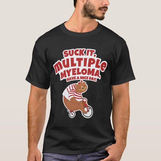 Camiseta Chupa-o Urso do Mieloma Múltiplo (Frente)