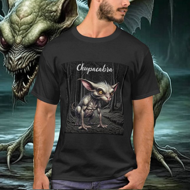 Camiseta Chupacabra no Woods Cryptid (Criador carregado)
