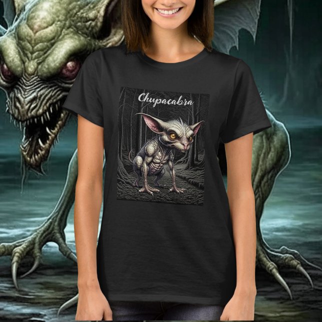 Camiseta Chupacabra nos Cryptids da Floresta (Criador carregado)