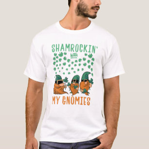 Camiseta Chupando Com Meu Dia de São Patrício De Gnomos Eng