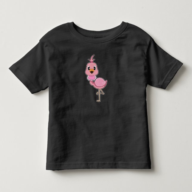 Camiseta Chupeta de Bebê Flamingo (Frente)