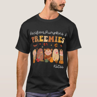 Camiseta Chupetas Retro Abóboras Prematuros Enfermeira UTI 