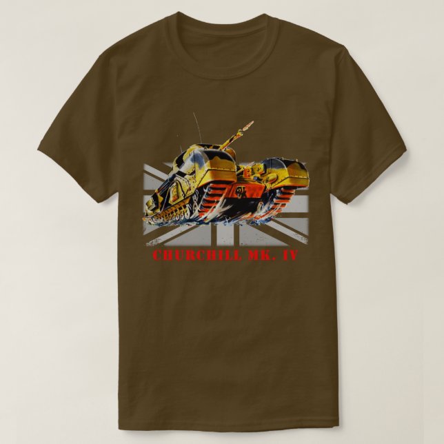 Camiseta Churchill MkIV Tanque militar WW2 (Frente do Design)