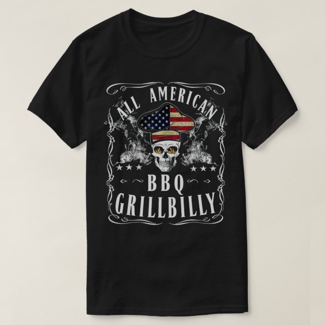 Camiseta Churrasco Americano Grill Billy Pit Master Barbecu (Frente do Design)