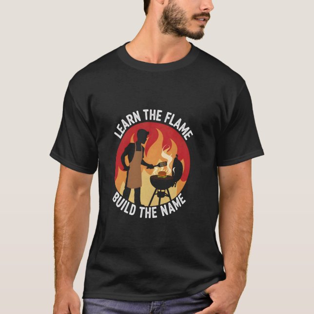 Camiseta Churrasco Aprenda a Chama Pitmaster Defumado Grelh (Frente)