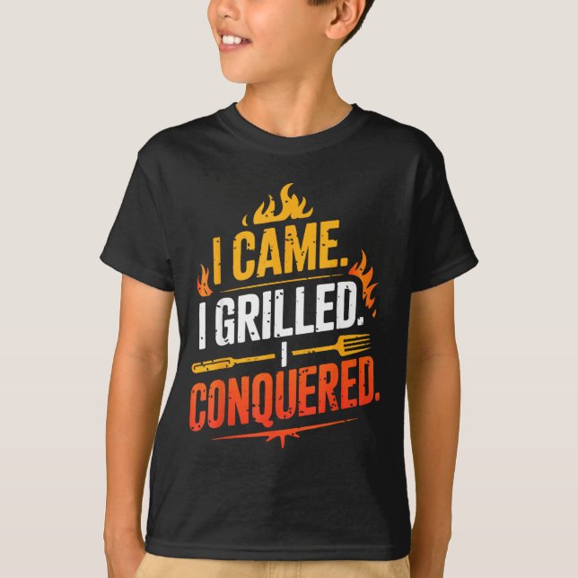 Camiseta Churrasco bbq piada grelhar mestre do pit chef fum (Frente)