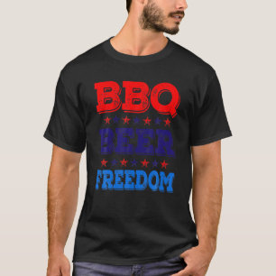 Camiseta CHURRASCO Beer Freedom America Partido 4 de julho