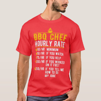 Camiseta Churrasco Chef Taxas Horárias Churrasco Fumar Carn