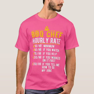 Camiseta Churrasco Chef Taxas Horárias Churrasco Fumar Carn