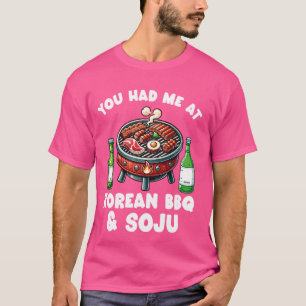 Camiseta Churrasco coreano engraçada Comida de churrasco co