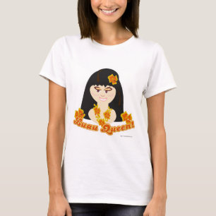 Camiseta CHURRASCO de desenho animado da Rainha Luau