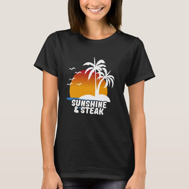 Camiseta Churrasco De Grelha De Comida Com Penteado De Fio (Frente)