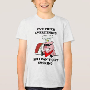 Camiseta Churrasco De Grelha Principal Sair De Fumar Carne