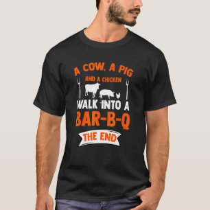 Camiseta Churrasco de Vaca Porco Frango Churrasco de Comida