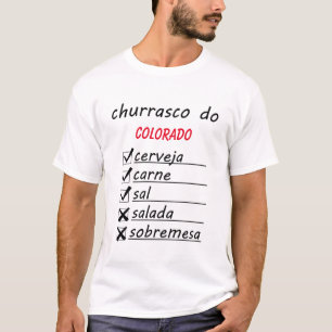 Camiseta Churrasco do Colorado de sal, carne e cerveja