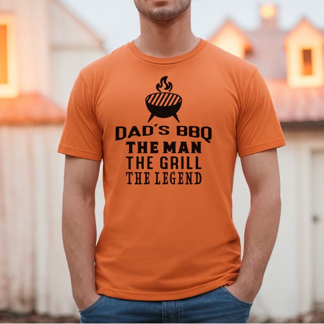 Camiseta CHURRASCO do pai (Dad's BBQ: The man, the grill, the legend)