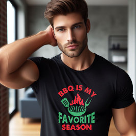 Camiseta CHURRASCO É Minha Cores De Natal Da Época Favorita