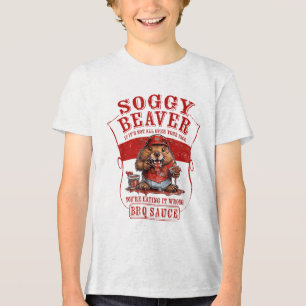 Camiseta Churrasco Engraçado De Beaver Sogggy Se Não Estive