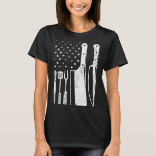 Camiseta Churrasco feminino bandeira dos eua patriótico qua