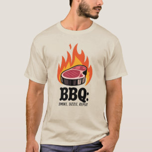 Camiseta CHURRASCO: Fumar, Sizzle, Repetir