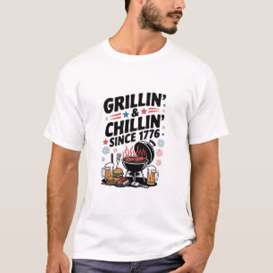 Camiseta churrasco "Grillin' & Chillin' Desde 1776"