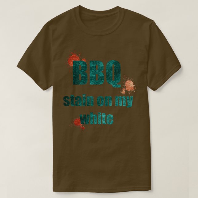Camiseta CHURRASCO mancha no meu branco 2 (Frente do Design)