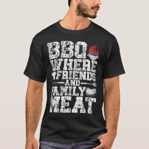 Camiseta Churrasco Onde Amigos E Carnes Familiares Grelham