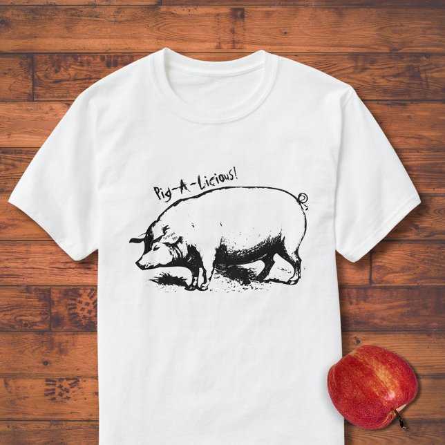 Camiseta Churrasco Pig-A-Licious TSirt (Criador carregado)