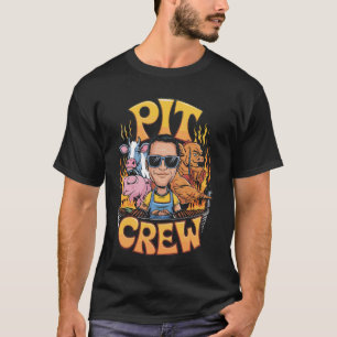 Camiseta Churrasco Pit Crew Vaca Porco Frango