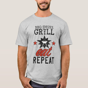 Camiseta CHURRASCO Smoke Repete EAT REPEAT cozinhar de vint