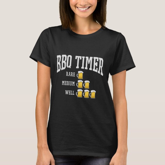 Camiseta Churrasco Timer Funny Grill Chef Griling Cozinhar  (Frente)
