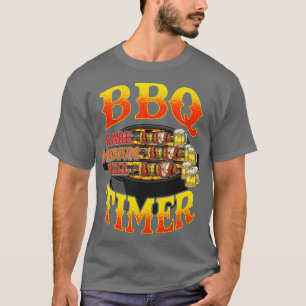 Camiseta CHURRASCO Timer Grill Master Beer Bebendo Humo