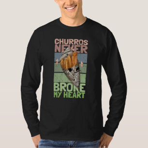 Camiseta Churros Nunca Quebrou Meu Amor Cardíaco Por Nunca