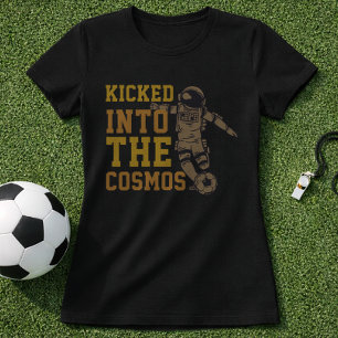 Camiseta Chutado Para O Quociente Espacial Futebol Espacial