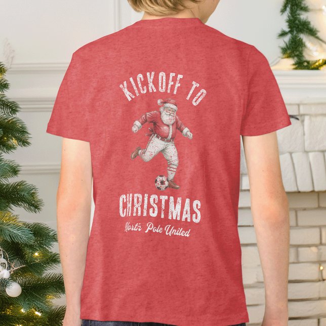 Camiseta Chutando o Natal com o Papai Noel (Criador carregado)
