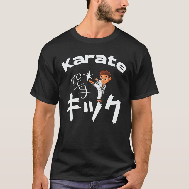 Camiseta Chute de caratê engraçado clássico para crianças,  (Frente)