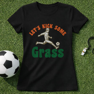 Camiseta Chute de Futebol Alguns Grama Citação Engraçada Di