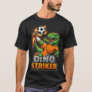 Camiseta Chute de Futebol Dino Striker T-Rex Dinosaurio Eng