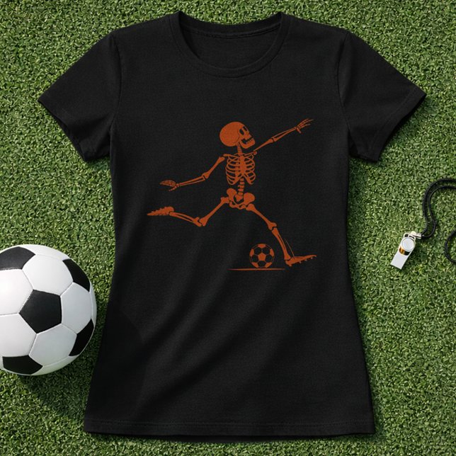 Camiseta Chute de Futebol Esquelético; Chute de Futebol Ass (Criador carregado)