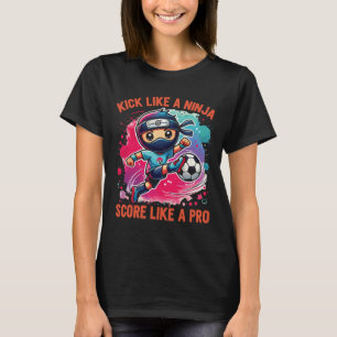 Camiseta Chute de Ninja de Futebol Chute Como um Ninja Marq